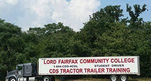 image of lord fairfax training truck in yard